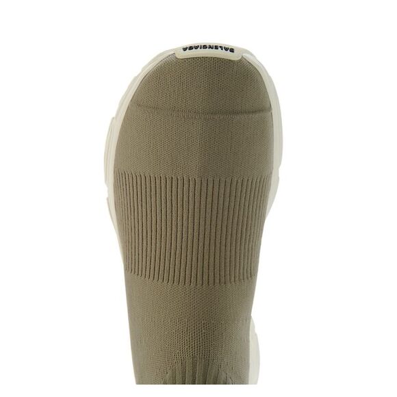 BALENCIAGA Womens Gray Logo Stretch Speed 3.0 Round Toe Slip On Sneakers 37 - Picture 4 of 5